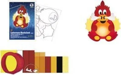 Produktbild von URSUS Laternen-Bastelset "Feuerdrache"