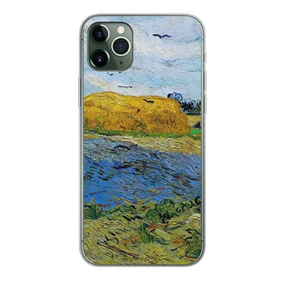 Produktbild von MuchoWow® Handyhülle Schutzhülle Hülle für iPhone 11 Pro Max Heuballen unter einem regnerischen Himmel - Vincent van Gogh Silikon Softcase Handy Hülle - Schutz