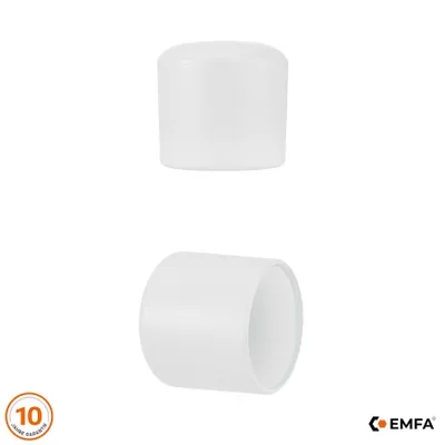 Produktbild von Kappen für Rundrohre 32 mm Weiß 5 Stück Stuhlbeinkappe Gummi Endkappen Rohrendkappen