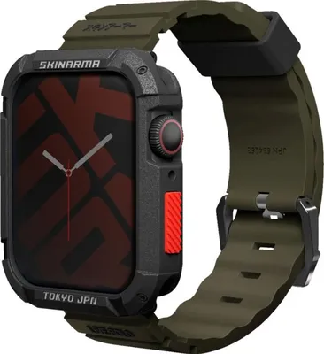 Obrázok produktu pre SKINARMA Shokku remienok pre Apple Watch 45/44/42 mm, olivová