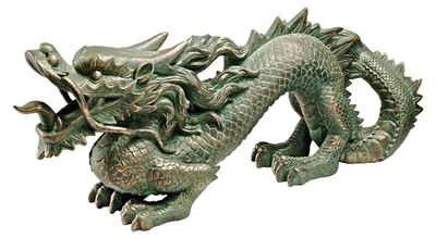 Wandbild Asiatischer Drache, 53,5x11,5x20,5 cm, handgegossen