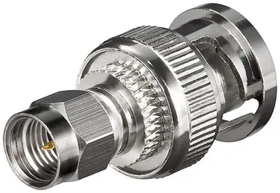 Produktbild von Goobay SMA-Stecker > BNC-Stecker mit vergoldetem Kontakt für RG 174/U-Kabel, silber, SMA, BNC, Silber