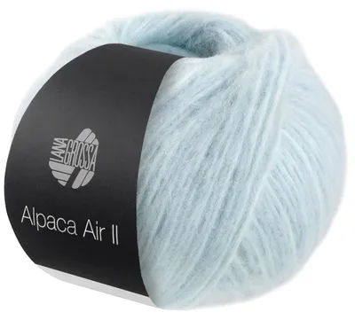 Obrázok produktu pre Lana Grossa ALPACA AIR II 50 g Ľahká alpaková priadza s obsahom bavlny 140 m Farba 028 - Pastelová modrá