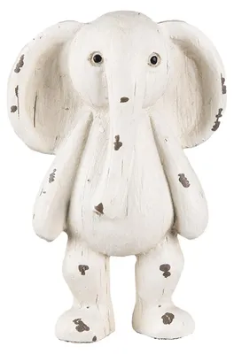 Immagine prodotto di Clayre & Eef Figurina Elefante 5x4x10 cm Beige Marrone Poliresina