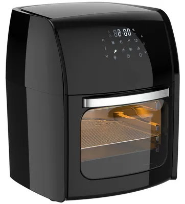 Image de Friteuse à air - Friteuse à air chaud - Appareil de cuisine - avec écran tactile LED - Minuterie - 8 programmes - 1800W - 12L