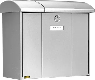 Produktbild von BURG-WÄCHTER Olymp 916 Si, Wandmontierter Briefkasten, Stahl, Silber, Horizontal, Schlüssel, Oben