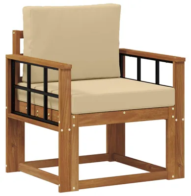 Produktbild von vidaXL Outdoor-Sofa Massives Akazienholz und Polyester Natur