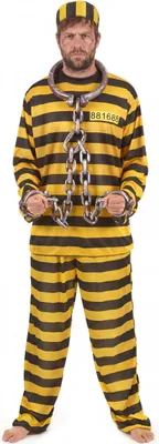 Immagine prodotto di Costume da detenuto nero-giallo - XL