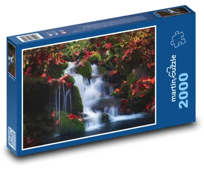 Produktbild von martinpuzzle - Puzzle 2000 Teile - Herbstwasserfall
