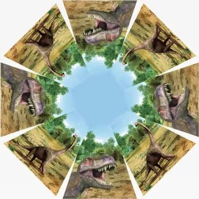 Produktbild von Kinderschirm, Dinosaurier, Tiere Automatikschirm Stockschirm Schirm Schirme Dinos