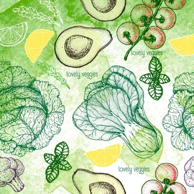 Produktbild von Servietten 33x33 cm - Veggie Mix