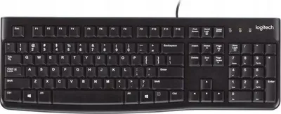Zdjęcie produktu dla Logitech K120, czarna, przewodowa klawiatura USB, model 920-002479, kolor: czarny