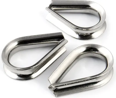 Produktbild von KAUSCHE 8mm 20 Stück KAUSCHEN DIN edelstahl Drahtseil Stahlseil