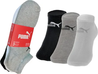 Zdjęcie produktu dla Skarpety do trampek Puma 3-pak 43-46: oddychające i trwałe
