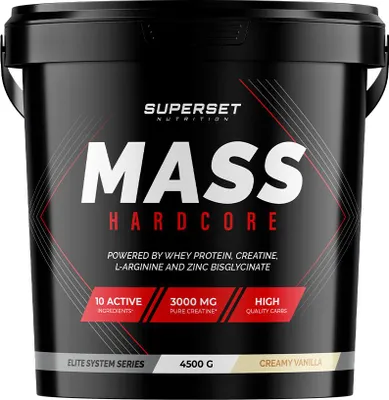 Image de Gainers - Superset Nutrition - MASS HARDCORE (4,5KG) - Saveur Vanille Crémeuse