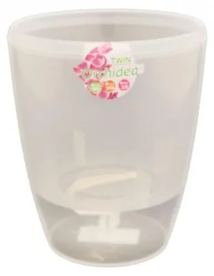 Obrázek produktu pro Květináč ORCHIDEA TWIN průhledný 1.3 L průměr 13 cm