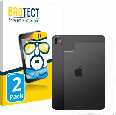 Produktbild von 2x Für Apple iPad Pro 11" 2024 / 2025 (Rückseite) Schutzfolie BROTECT Displayschutz Display Schutz Folie Klar Transparent
