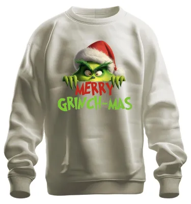 Produktbild von MERRY GRINCH-MAS Grinch Weihnachten lustig Geschenk Retro Sweatshirt Pullover, Natur, M