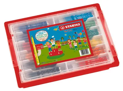 Produktbild von STABILO Trio A-Z Schulpackung Ergonomische Filzstifte – 144 Stück