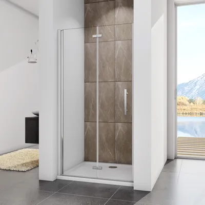 Produktbild von Nano+ESG Glas Eckeinstieg Schiebetür Duschkabine Drehtür Duschabtrennung Duschtür Scharniertür Dusche 70X195cm