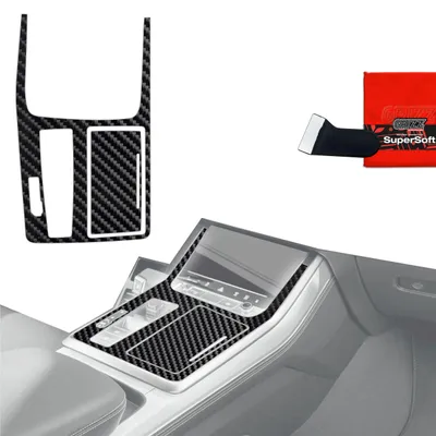 Produktbild von 2in1 Schutzfolien Grizz Protector für Mittelkonsole - Audi Q8 (2019-2024) Carbon Optik Glanz