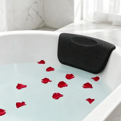 Imagen del producto de Almohada ergonómica antideslizante con ventosas, para la bañera