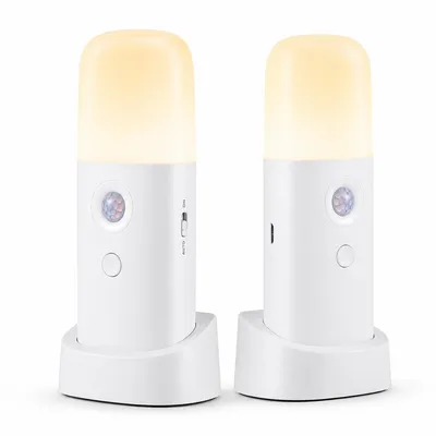 Produktbild von Intelligente LED Nachtlicht, PIR Bewegungsmelder, warmes Augenlicht,stufenlos dimmbar, ideal für Schlafzimmer, Kinderzimmer, Flur, Camping