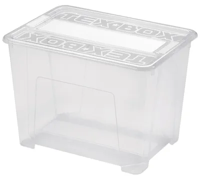 Produktbild von Aufbewahrungsbox TexBox mit Deckel transparent 38x28x27,2cm