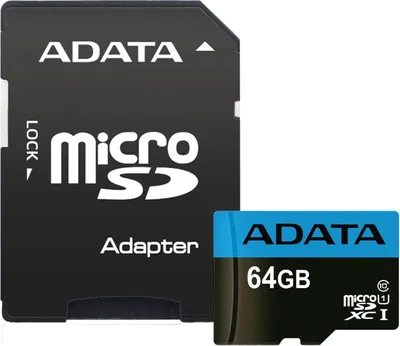 Obrázok produktu pre Pamäťová karta ADATA 64GB MicroSDXC s adaptérom SD, UHS-I, trieda 10, A1, B