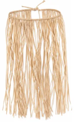 Raffia-Hula-Rock, 28 Zoll, Papier, Natur, Luau