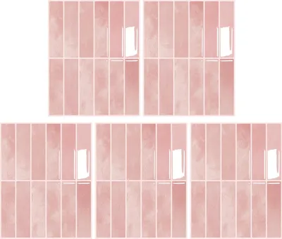 Produktbild von 5 Stück 3D-Wandaufkleber, selbstklebende Wandpaneele, zum Abziehen und Aufkleben, Fliesenaufkleber, wasserdichte Tapete für die Dekoration von Küche und Badezimmer
