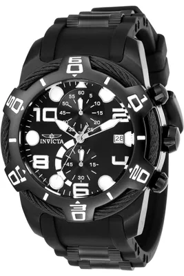 Produktbild von Invicta Bolt 24220 Herrenuhr - Quarzwerk - Edelstahl mit schwarzem Zifferblatt - 50 mm