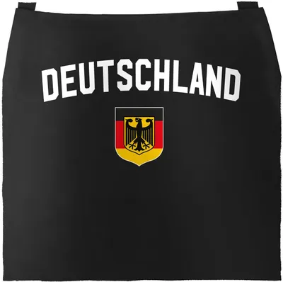 Produktbild von Grill-Schürze für Männer WM Deutschland Flagge Adler Baumwoll-Schürze Küchenschürze Moonworks® schwarz unisize