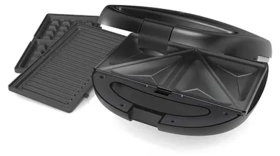 Produktbild von Melissa 16240110 - 3-in-1 Sandwichmaker mit Wechselplatten - 850W - Schwarz