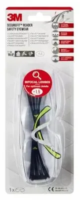 Produktbild von 3M SF415C1, Schutzbrille, CE, Schwarz, Gelb, Transparent, Polycarbonat (PC), Polycarbonat