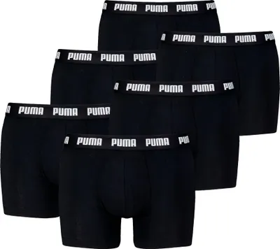 Produktbild von PUMA Herren Boxershorts, 6er Pack - Everyday Boxers 6P, Baumwolle Stretch, einfarbig Schwarz/Weiß XL