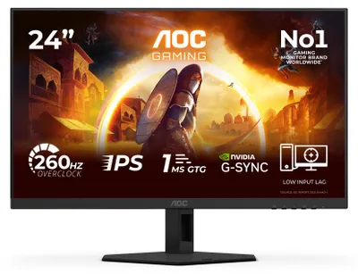 Zdjęcie produktu dla AOC G4 24G4ZREP, 60,5 cm (23.8"), 1920 x 1080 px, Full HD, LCD, 1 ms, Czarny, Czerwony