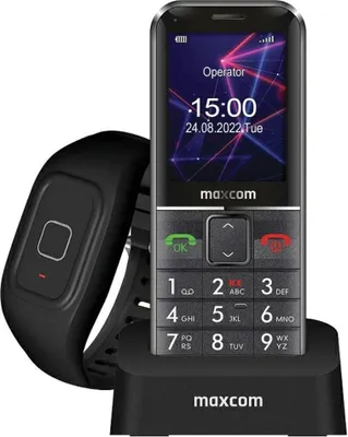 Obrázok produktu pre Maxcom Comfort Mm735 S Nabíjacou Stanicou + Sos Náramok Čierna/Čierna