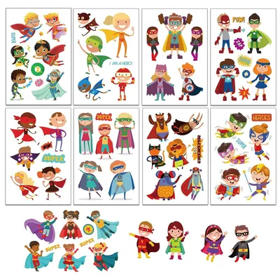 Productafbeelding van Tattoos voor kinderen - Tijdelijke tattoos - Stickers voor meisjes en jongens
