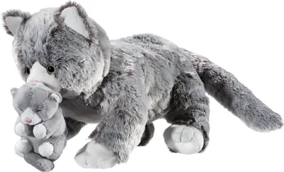 Immagine prodotto di Softissimo peluche mamma gatto con bambino 32cm