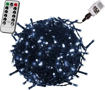 Obrázok produktu pre VOLTRONIC svetielka 20m, 200 LED,studená biela, zelený kábel