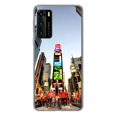 Produktbild von MuchoWow® Handyhülle Schutzhülle Hülle für Huawei P40 New York - Nacht - Platz Silikon Softcase Handy Hülle - Handytasche
