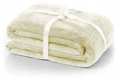 Produktbild von DecoKing Weiche Glatt-Kuscheldecke Überwurf 160x210cm Cremeweiß