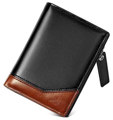 Imagen del producto de Cartera de cuero con protección RFID y 11 compartimentos para tarjetas
