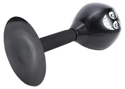 Produktbild von Tisch-Boxsack mit Saugnapfhalterung – tragbarer Box-Trainingsball für den Schreibtisch zu Hause – schwarz, inklusive Pumpe und Saugnapf