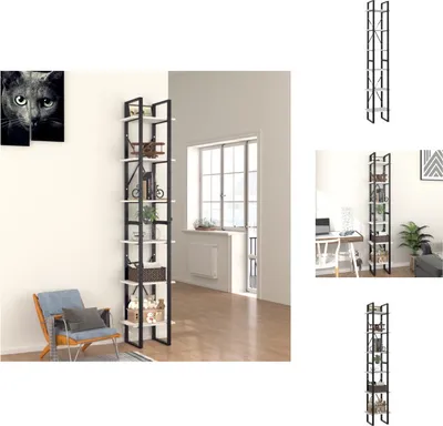 Produktbild von vidaXL Bücherregal 6 Fächer Weiß 40x30x210 cm Holzwerkstoff - Bücherregale & Bücherschränke