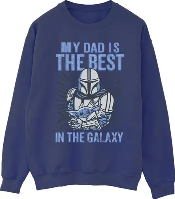 Produktbild von Star Wars - "Mandalorian Best Dad" Sweatshirt für Herren BI46760 (L) (Marineblau)
