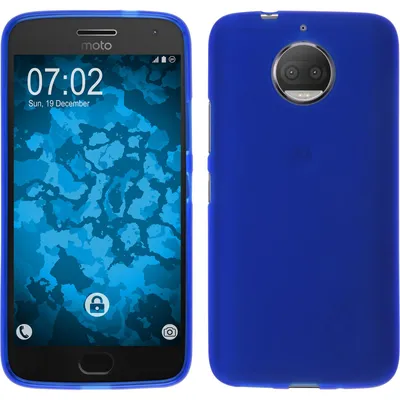 Produktbild von PhoneNatic Case kompatibel mit Lenovo Moto G5s Plus - blau Silikon Hülle matt Cover