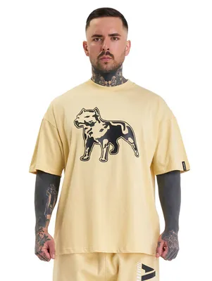 Produktbild von Herren-T-Shirt "Amstaff Logo 2.0" in Vanillecreme – Größe 3XL