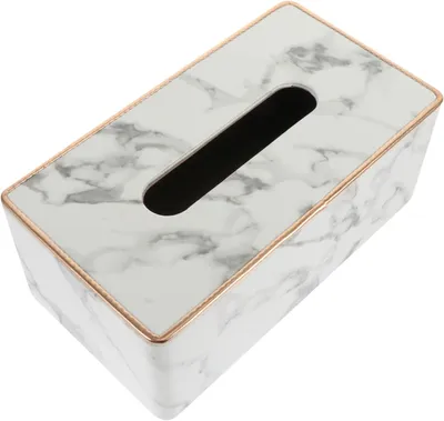Produktbild von Marmor-Taschentuchbox für Zuhause, Aufbewahrungsbox, Serviettenbox und Organizer